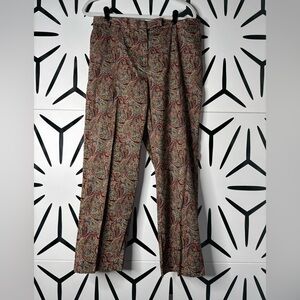 Liz Claiborne Cathren Paisley Pants Sz 14